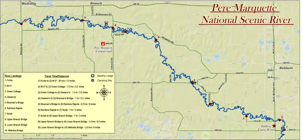 (Pere Marquette River Map)